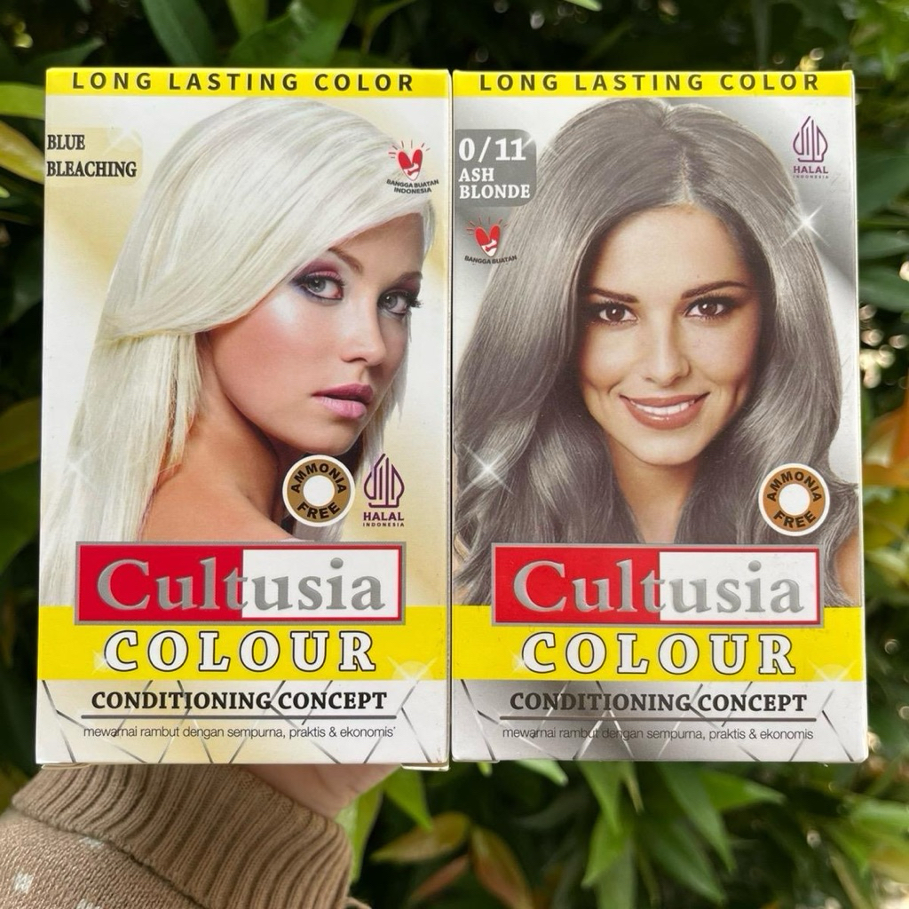 Paket Pewarna Rambut Cultusia Blue Bleaching + Ash Blonde
