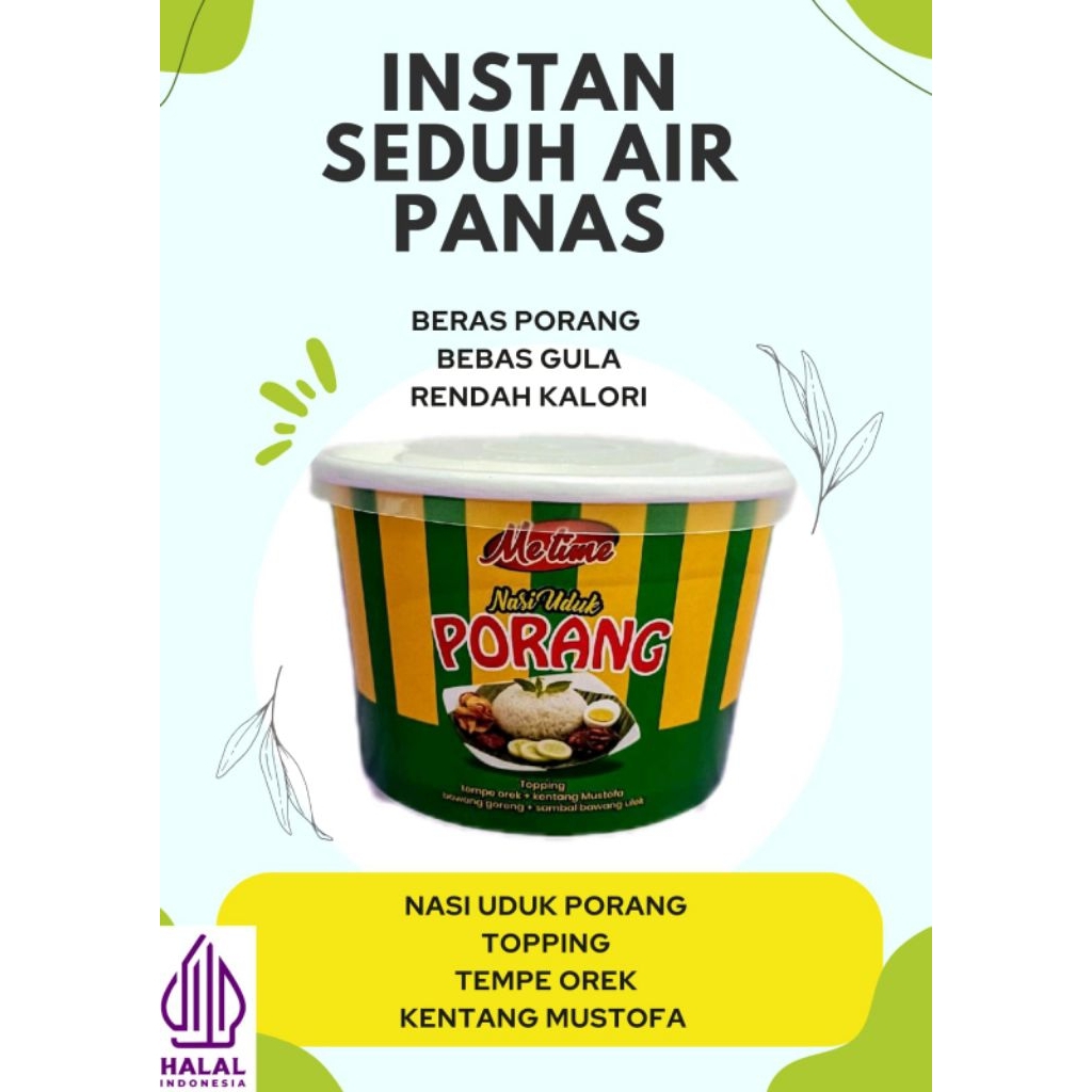 

Nasi instan uduk porang Metime Halal / Nasi sehat, nasi diet,nasi rendah kalori, cukup seduh, beras porang/nasi porang bebas gula diabetes frendly