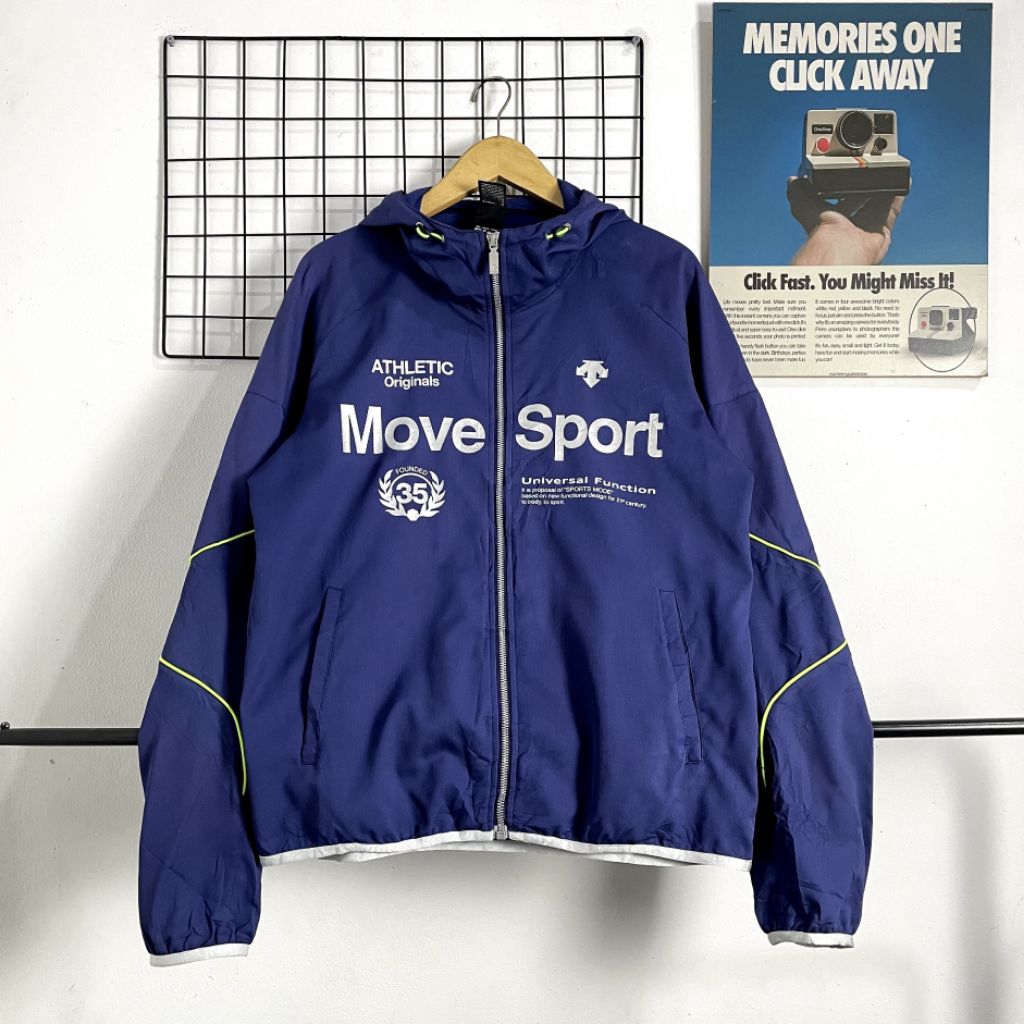 JAKET DESCENTE SECOND ORIGINAL, WINDBREAKER RUNNING DESCENTE