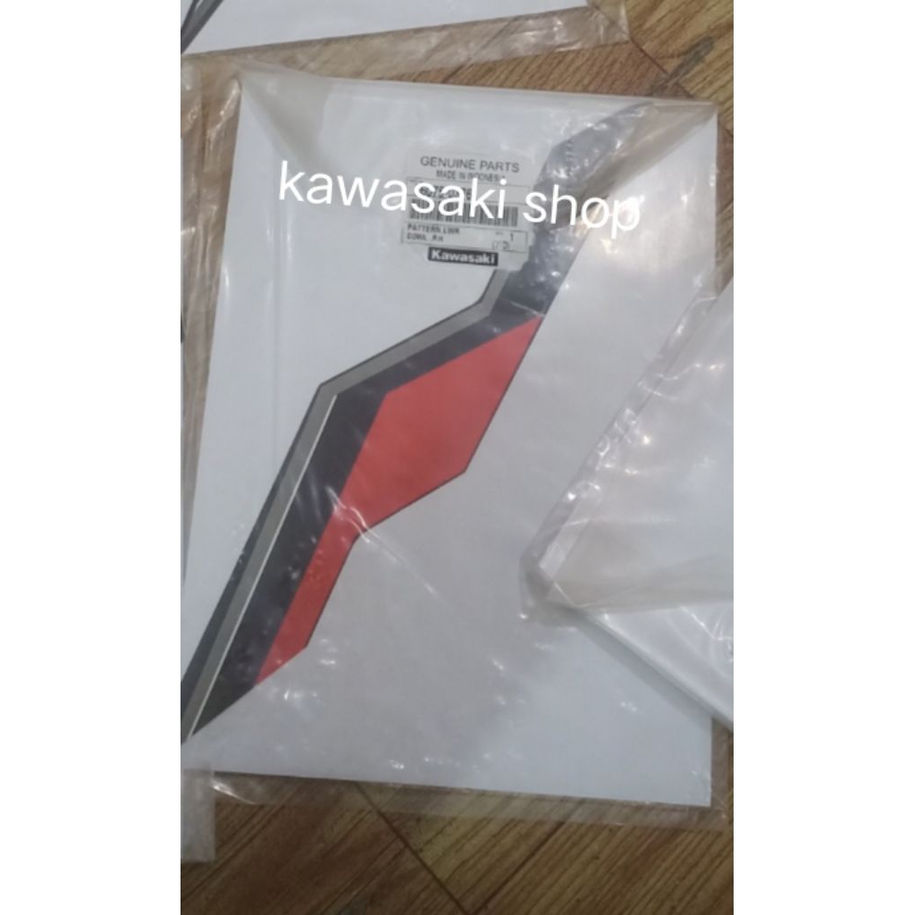 stiker sayap bawah ninja rr new orange 2015 sebelah original