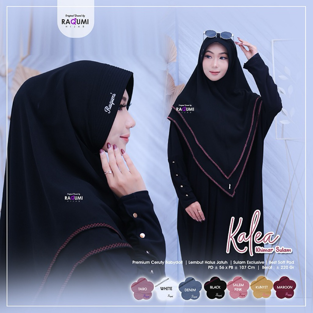 KALEA KHIMAR SUSUN BRAND ORI BY RAQUMI // KHIMAR INSTAN // KHIMAR SUSUN // KHIMAR LIST // KHIMAR CER