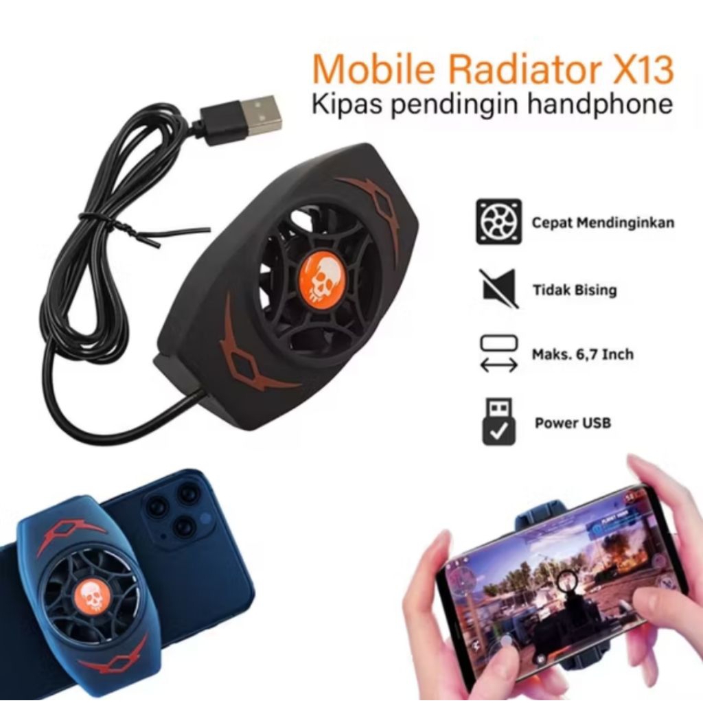 Kipas Pendingin Hp Mobile Radiator X13 Kipas Hp Kipas Game DLL