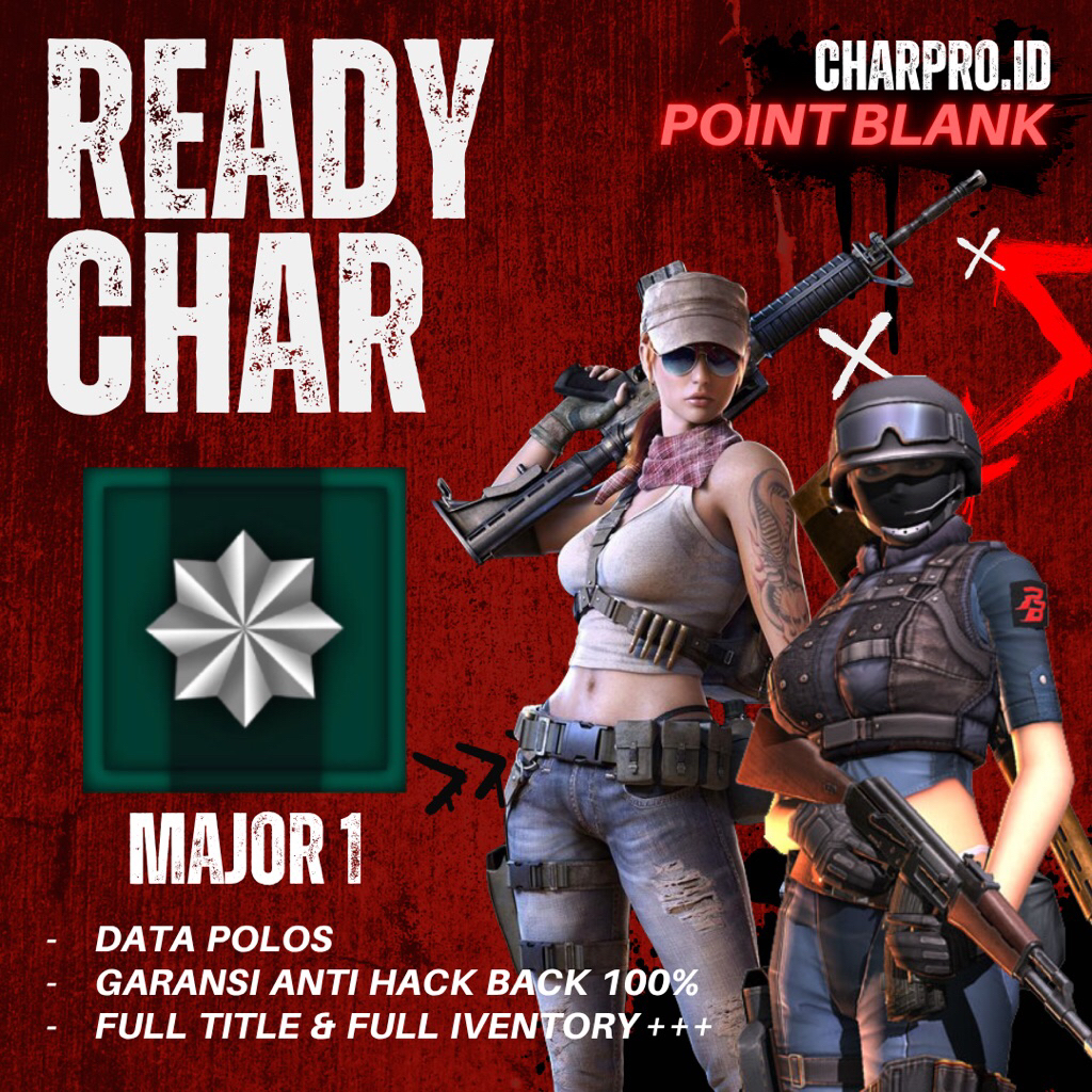 TERMURAH CHAR POINTBLANK / CHAR PB - MAJOR 1 FULL TITLE & IVENTORY++ | GAME PC | AMAN & BERGARANSI 1