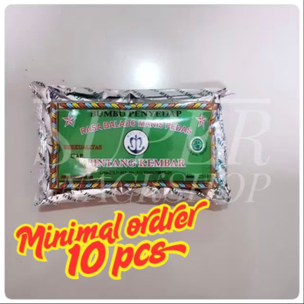 

BUMBU TABUR INSTANT / BUMBU MASAK ATOM BINTANG KEMBAR / ATOOM TABUR BUBUK BALADO 250 GR (minimal 10 pcs)