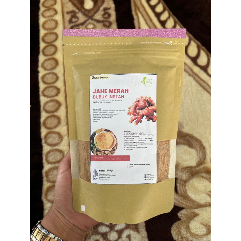 

ramu.inkaro Jahe Bubuk Instan 500gr, 100% Organik TANPA BAHAN KIMIA OBAT