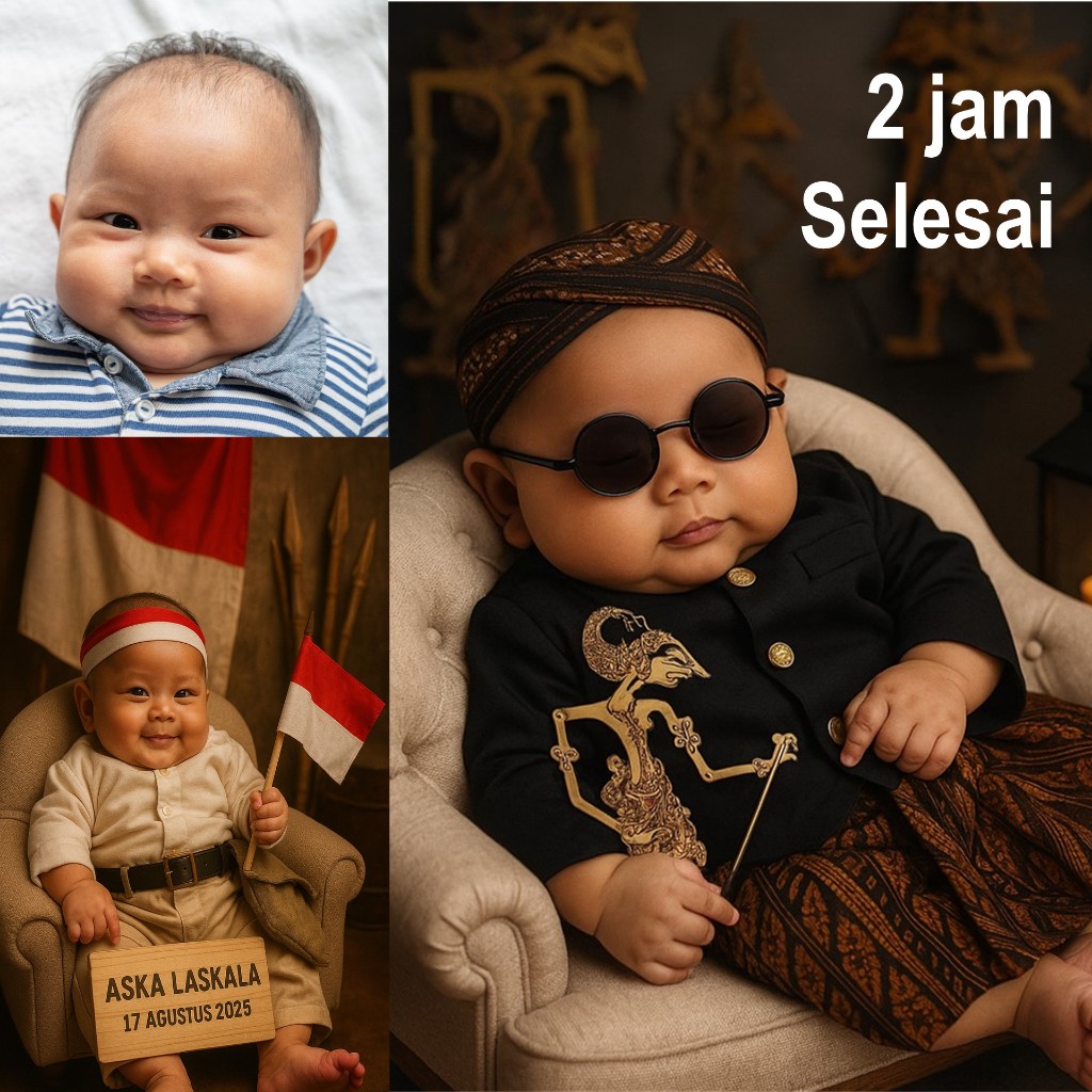 Edit Foto Bayi Newborn Di Studio Papan Nama Profesi laki - laki Perempuan Bebas Custom Request Adat