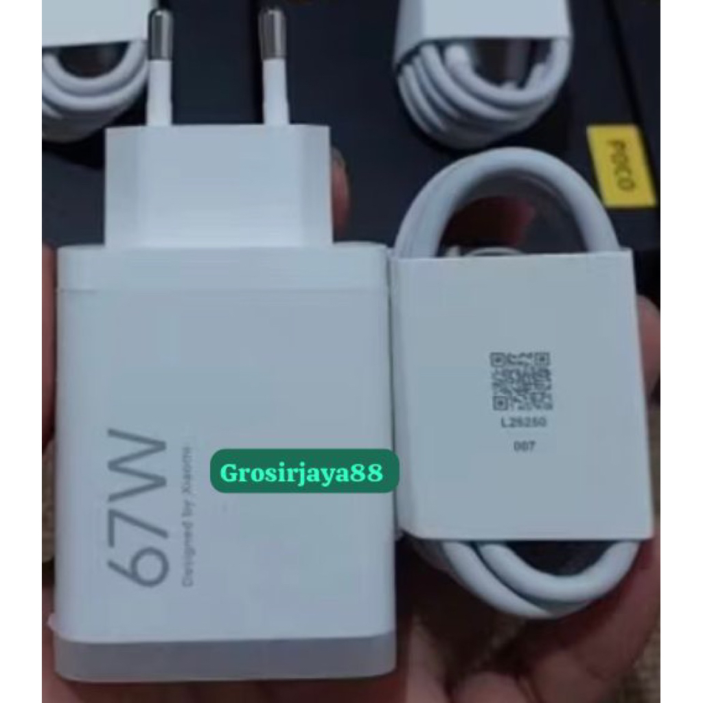 Charger xiaomi 67 watt type c fast charging original product Mi 11 Mi 10 mi 10T pro  poco F3 poco F2