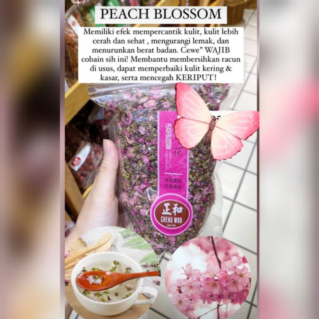 

peach blossom tea teh herbal penang chengwoh