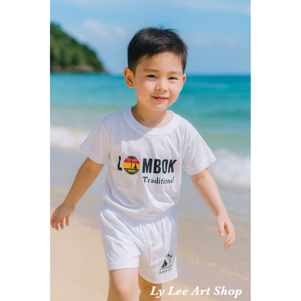 Set Kaos Anak oleh-oleh Lombok
