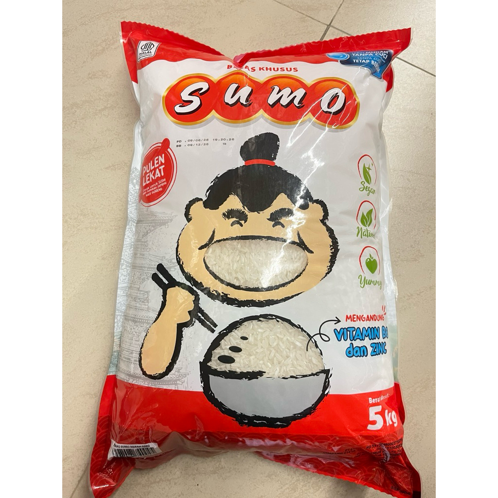 

Beras Sumo Merah pulen lekat enak wangi pulen