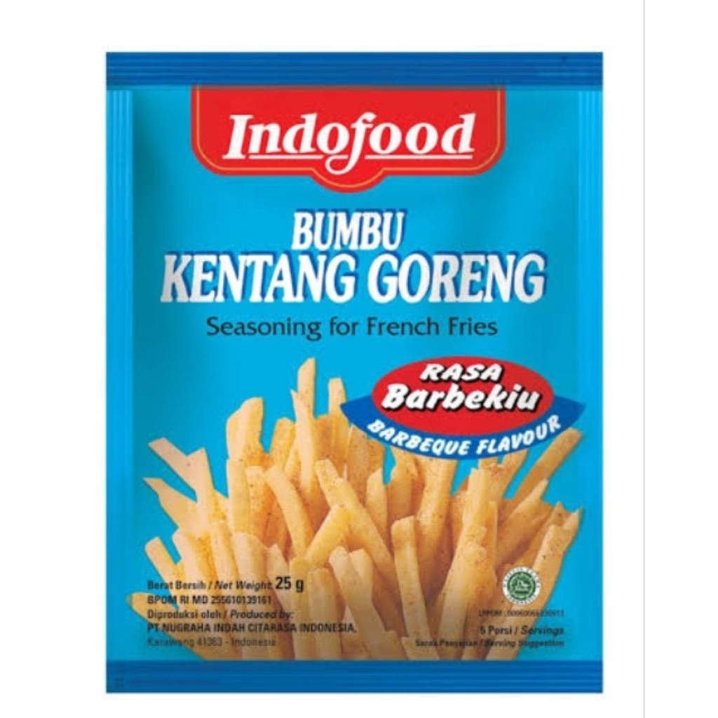 

Indofood Barbekiu Bumbu Kentang Goreng 25 gr