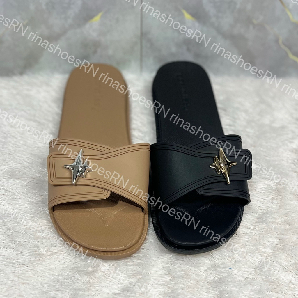 RN sandal selop wanita PORTO LADY ELA-7 / sandal karet / sandal kekinian / sandal flat