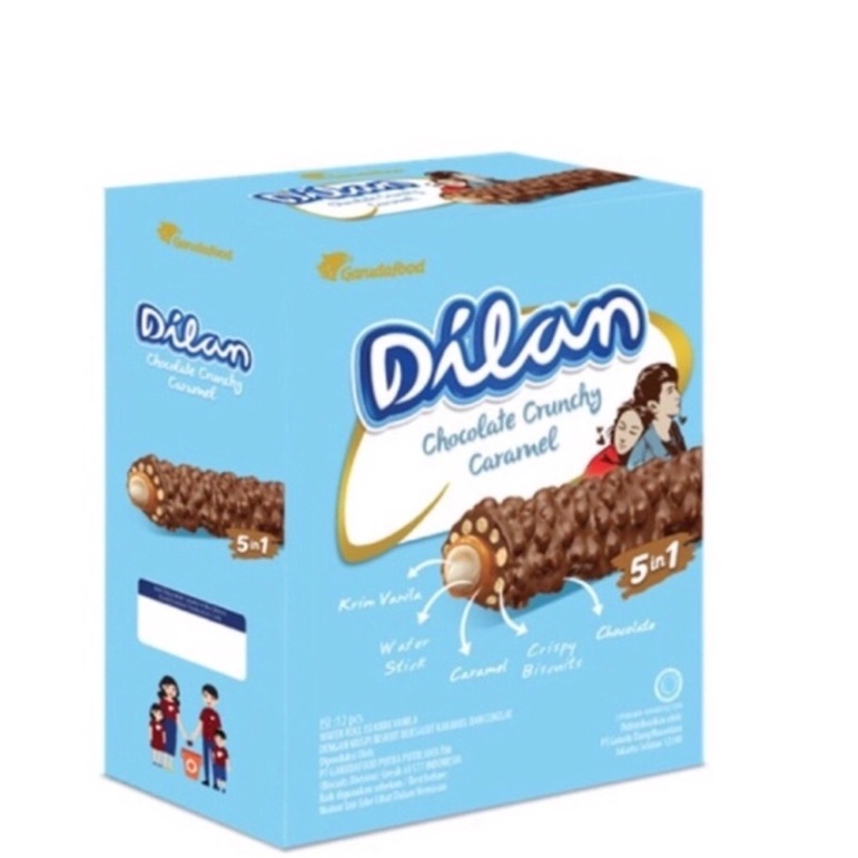 

[oddsolshop] pekanbaru/Dilan Chocolate Crunchy Caramel 12 24GR Biskuit Cokelat Karamel Krispi