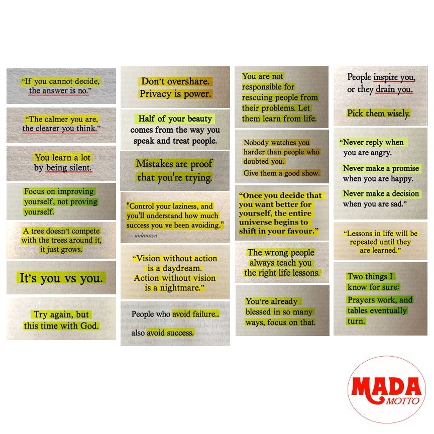 

22 sticker vinyl waterproof english truth reminder | MADAmotto sticker