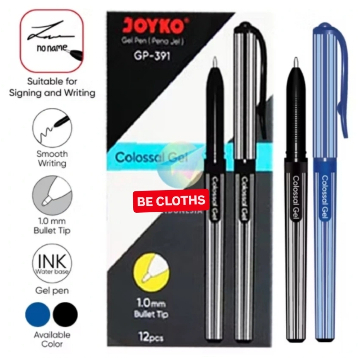 

Joyko Gel Pen Pulpen Pena GP-391 Colossal Gel 1.0 mm 1 Box isi 12 Pcs