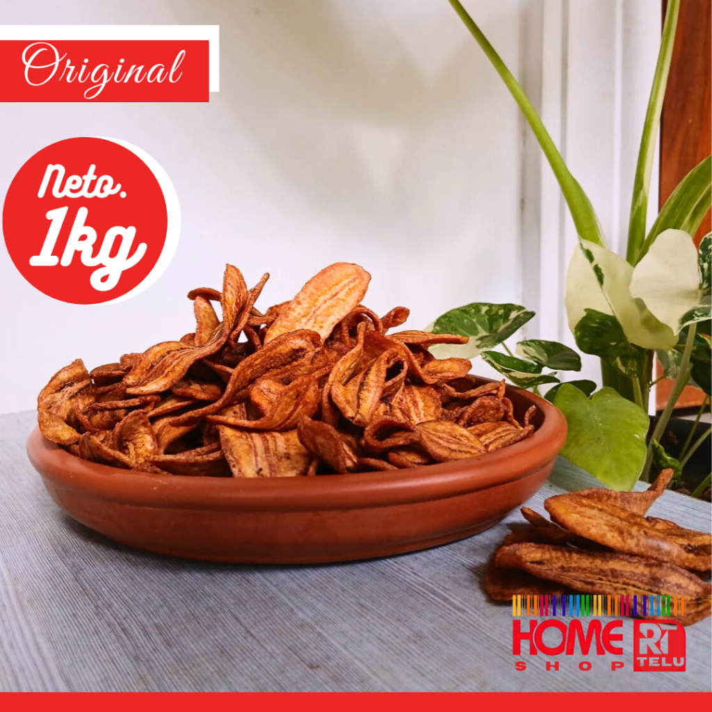 

Sale pisang kering 1kg kripik saleh pisang manis tanpa pengawet Sale pisang alami Original KEBUMEN
