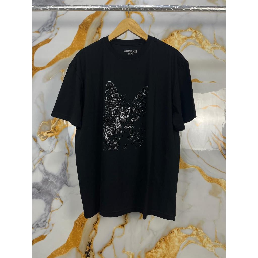 GIOVANIE T-SHIRT FUNNY CAT BAHAN KATUN 24S US PIMA PREMIUM