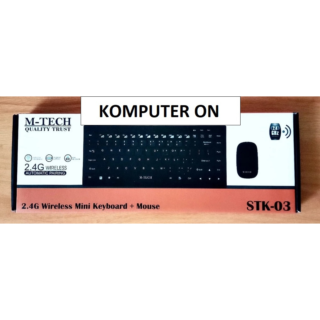 Keyboard Wireless Mouse Wireless Mini MTech STK03 Keyboard + Mouse Wireless M-Tech STK-03 STK03