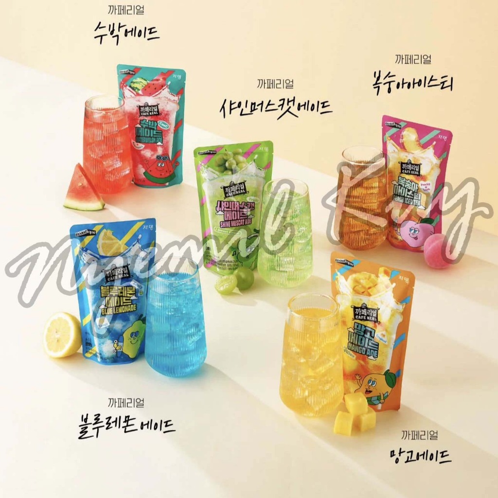 

JARDIN Korean Pouch Coffee Real 230ml - 쟈뎅 Jardin Blue Lemon Ade Peach Iced Tea Shine Muscat Ade Mango Ade Watermelon Ade - Minuman Berperisa Lemon Persik Anggur Putih Mangga Semangka