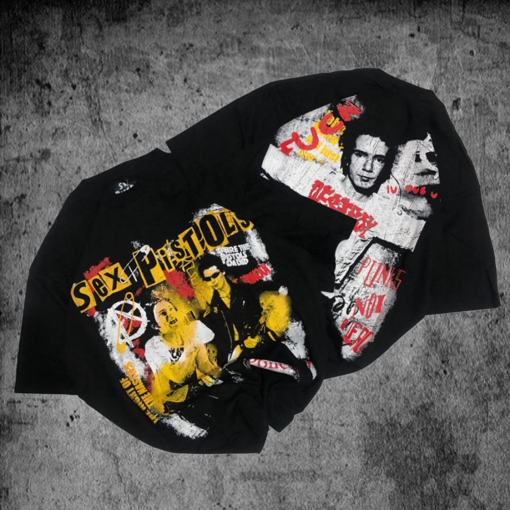 Baju Kaos Oversize Sex Pistols - T Shirt Sex Pistols Black 20s