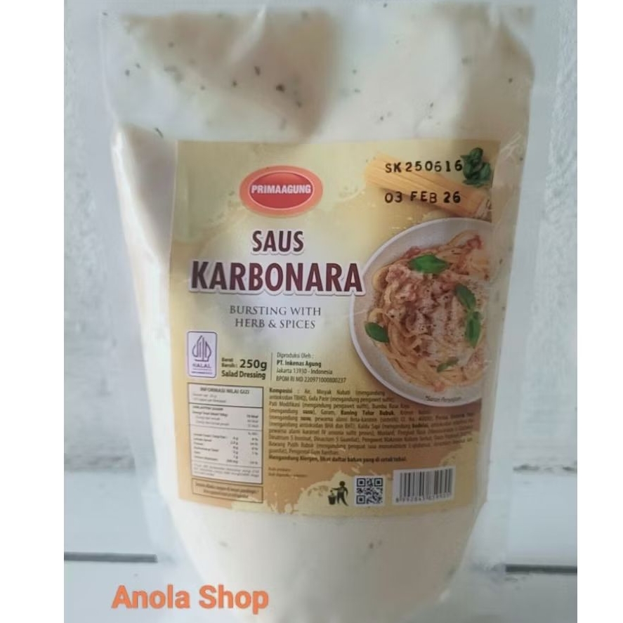 

Saus Carbonara 250gram | Prima Agung