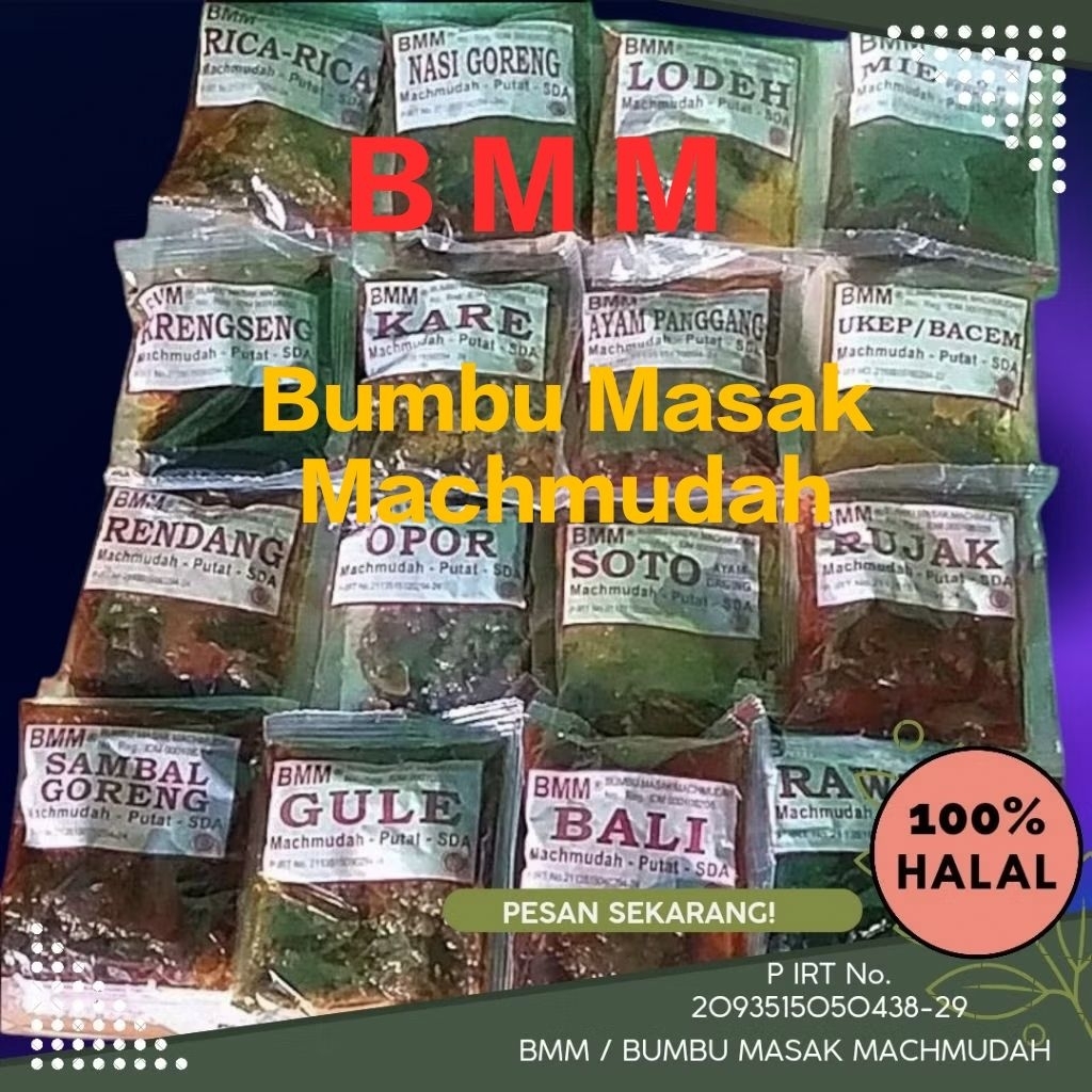 

BMM - 16 VARIAN BUMBU - BUMBU MASAK MACHMUDAH ASLI DARI PUTAT SIDOARJO