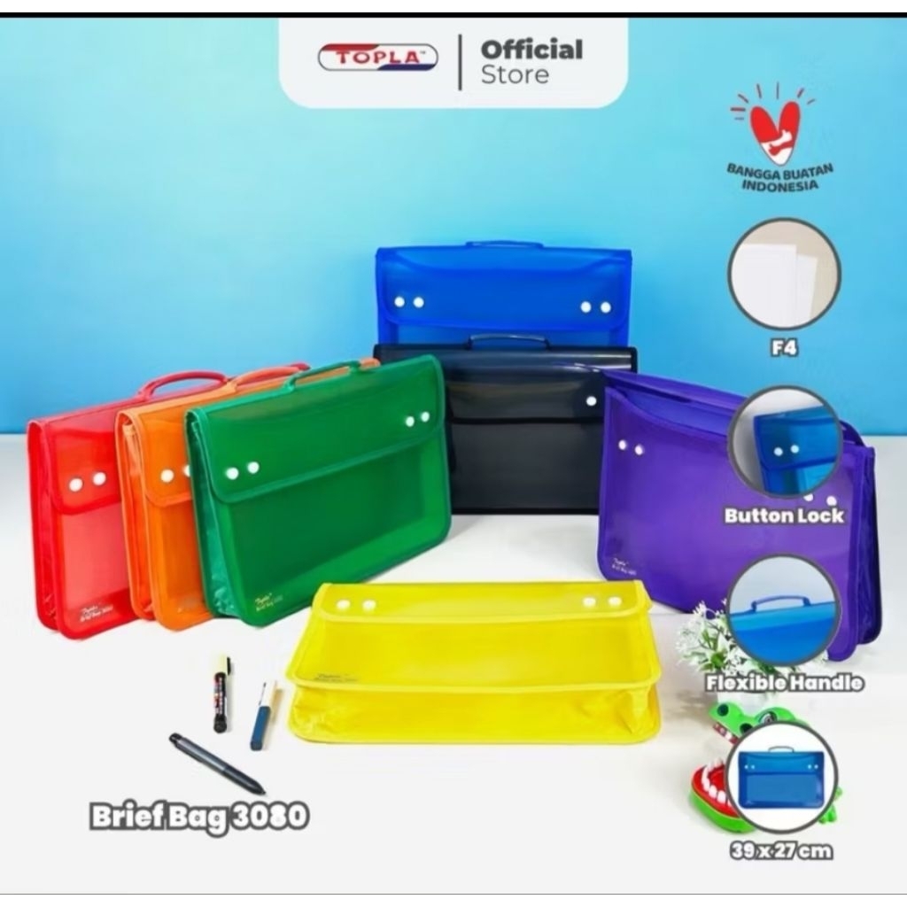 

Topla Brief Bag 3080- tas jinjing F 4 Folio untuk sekolah ,kerja Dokumen