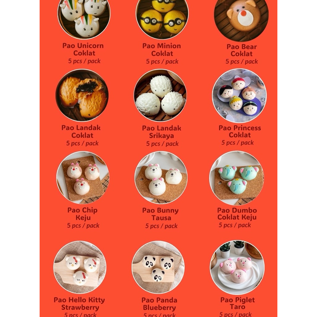 

Bakpao Karakter isi 5-6 sesuai keterangan Premium Resto isian premium resto