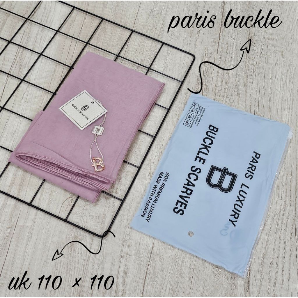 Hijab Segiempat Paris Legend Buckle Luxury 4 Sisi Neci