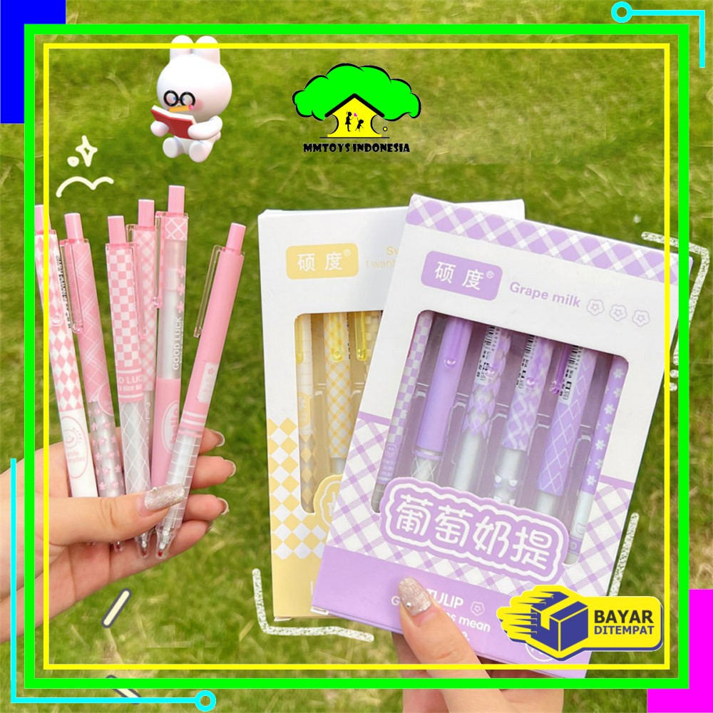 

EC MI-A69 Pulpen ST Set 6IN1 Motif Bunga 0.5MM / Pena Mekanik Alat Tulis Perlengkapan Sekolah / Retractable Pen Karakter Set / Pulpen Cetek Import