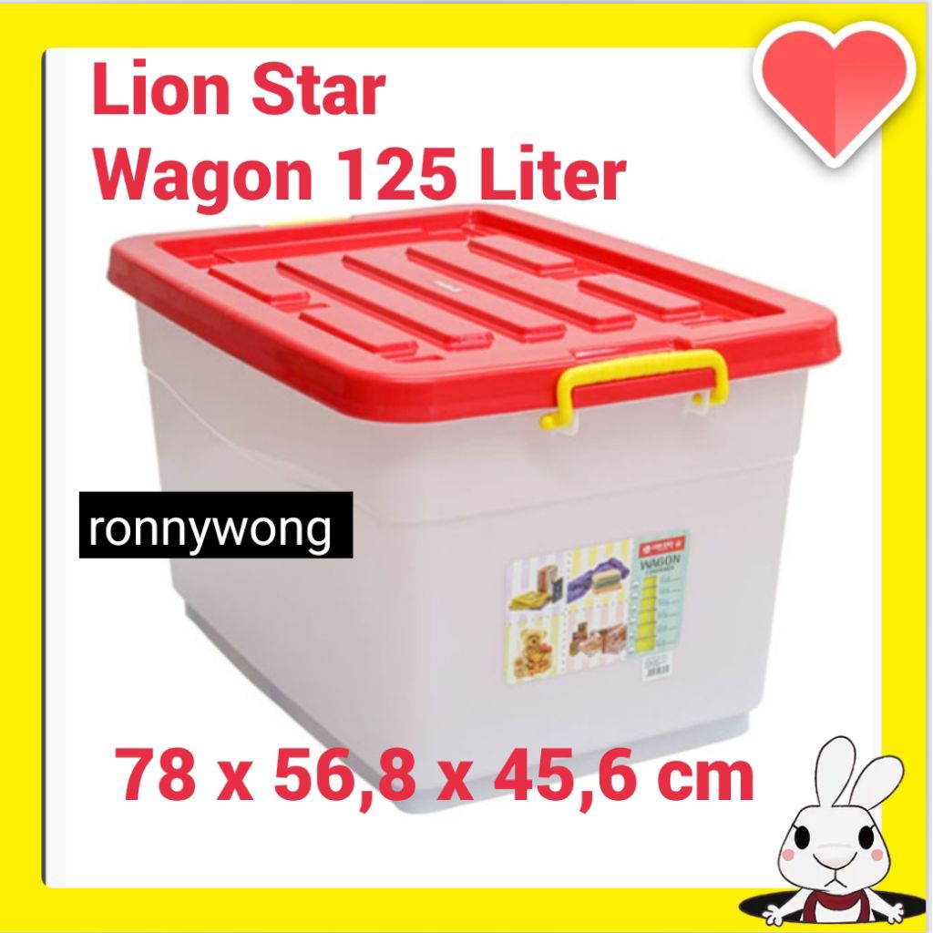 Container/Kontainer Box Plastik, Lion Star-Wagon, 125 Liter.