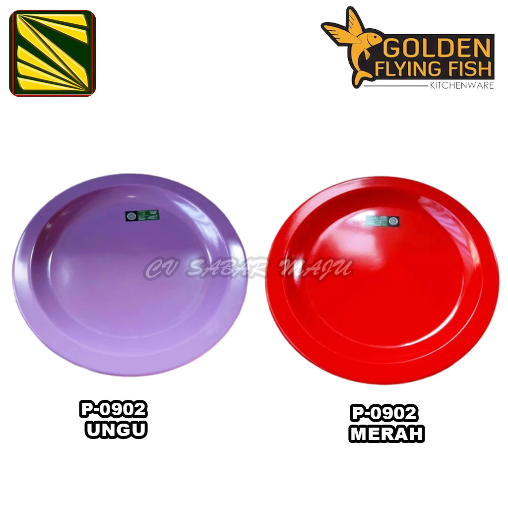 Golden Flying Fish Piring Makan Ceper / Piring Ceper Melamin