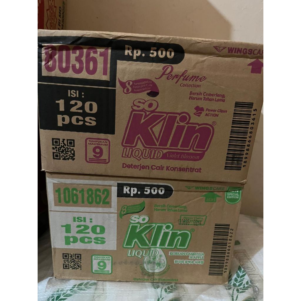 Soklin liquid 500 renceng 1karton (2karton)