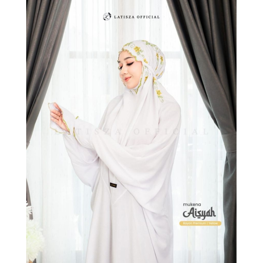 MUKENA TERUSAN || MUKENA POLOS PUTIH || MUKENA RAYON PREMIUM|| MUKENA AISYAH  || BY LATISZA