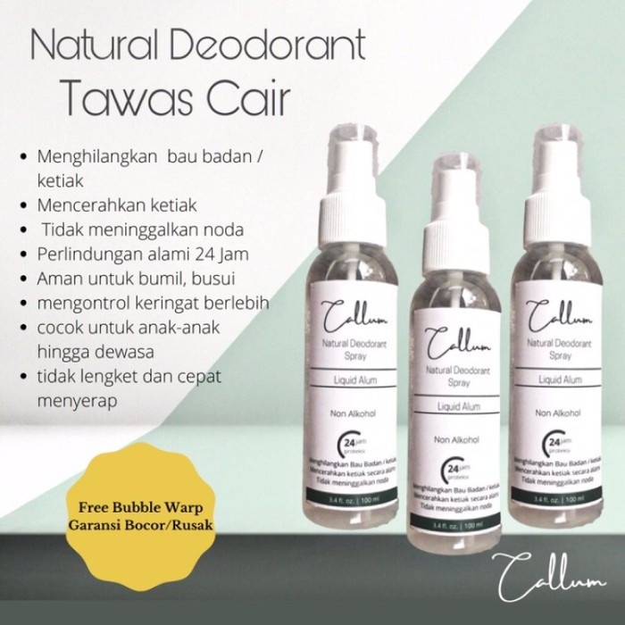 PAKET 5 Pcs CALLUM Deodorant Spray Tawas / Callum Deodorant Spray