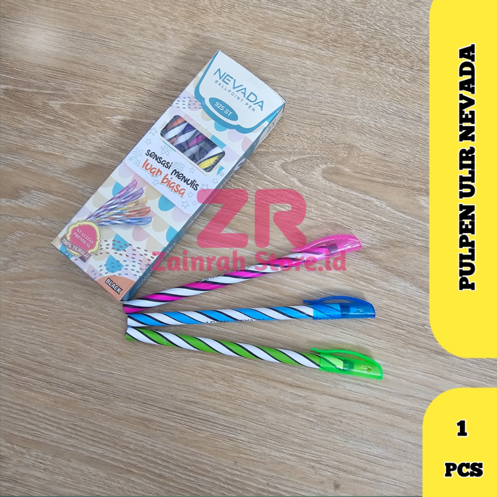 

( 1 PCS ) Pulpen Ulir Nevada 1 Pack Isi 12 Pcs | Ballpoint Lilin Tinta Hitam | Pen Lilin | Pen Ulir