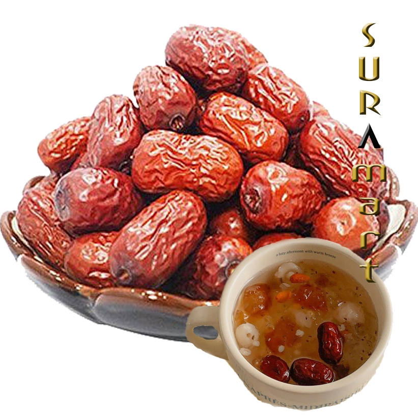 

(1kg - 100gr) ANGCO KERING KURMA MERAH Kurma Asia Ang co Masakan Cina