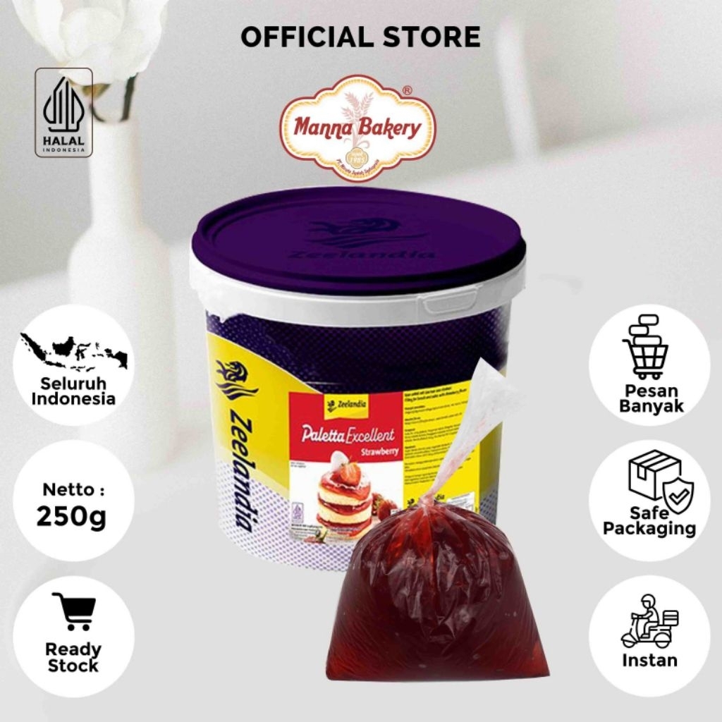 

SELAI STRAWBERY ZEELANDIA KEMASAN REPACK 250 GR/ SELAI MURAH JOGJA GROSIR DAN ECER KEMASAN 250 GR