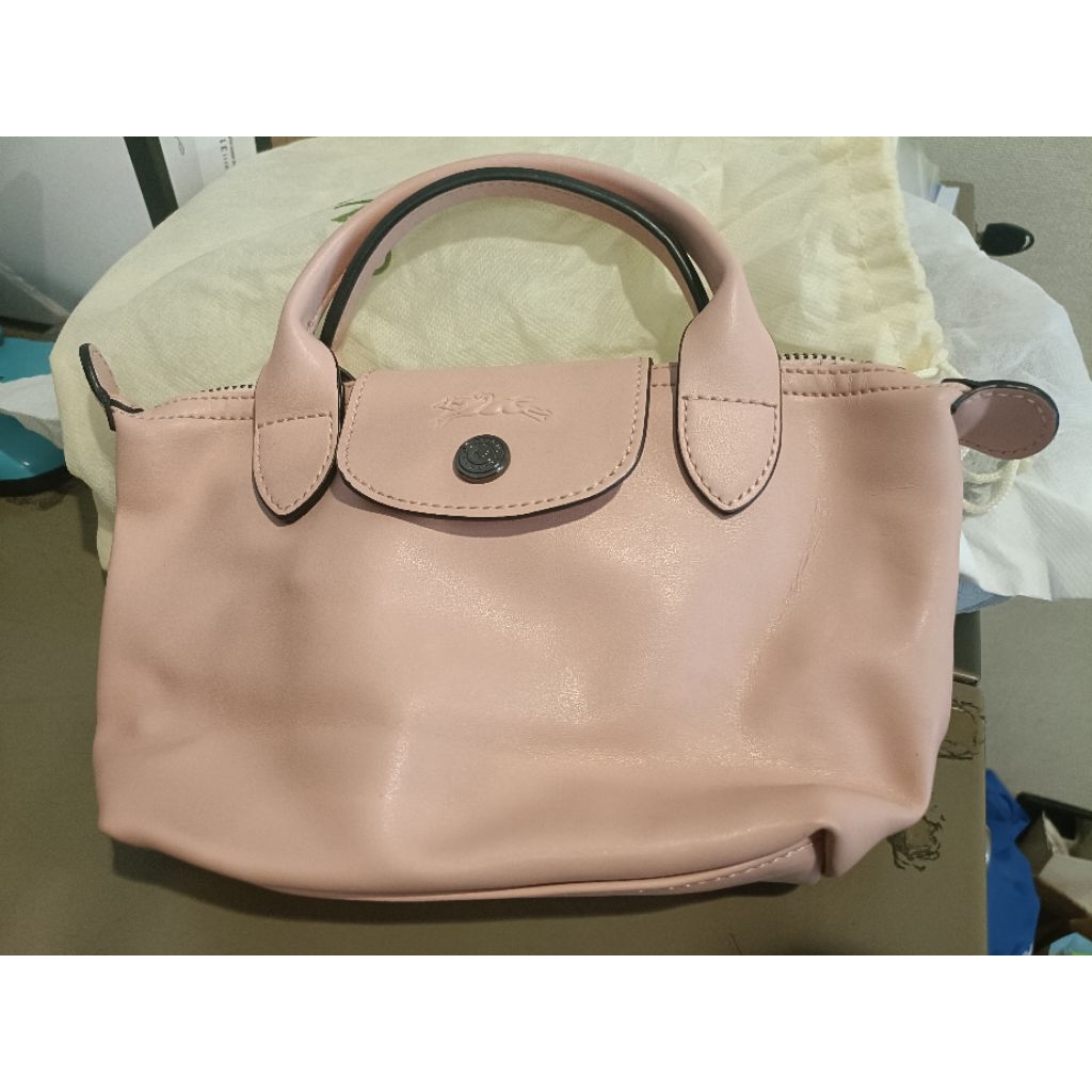 tas longchamp mini cuir le pliage