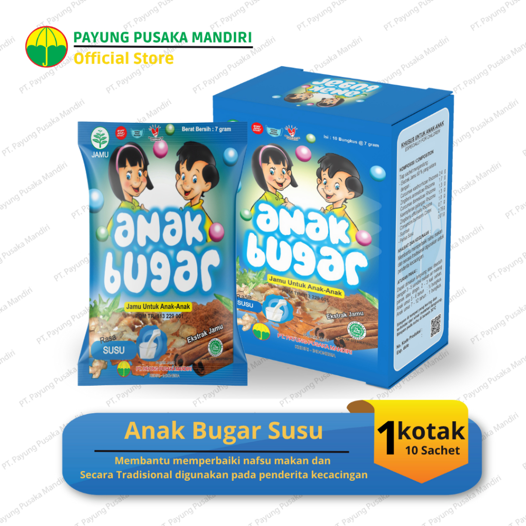 

Jamu Anak Bugar rasa SUSU, Membantu meningkatkan nafsu makan pada anak