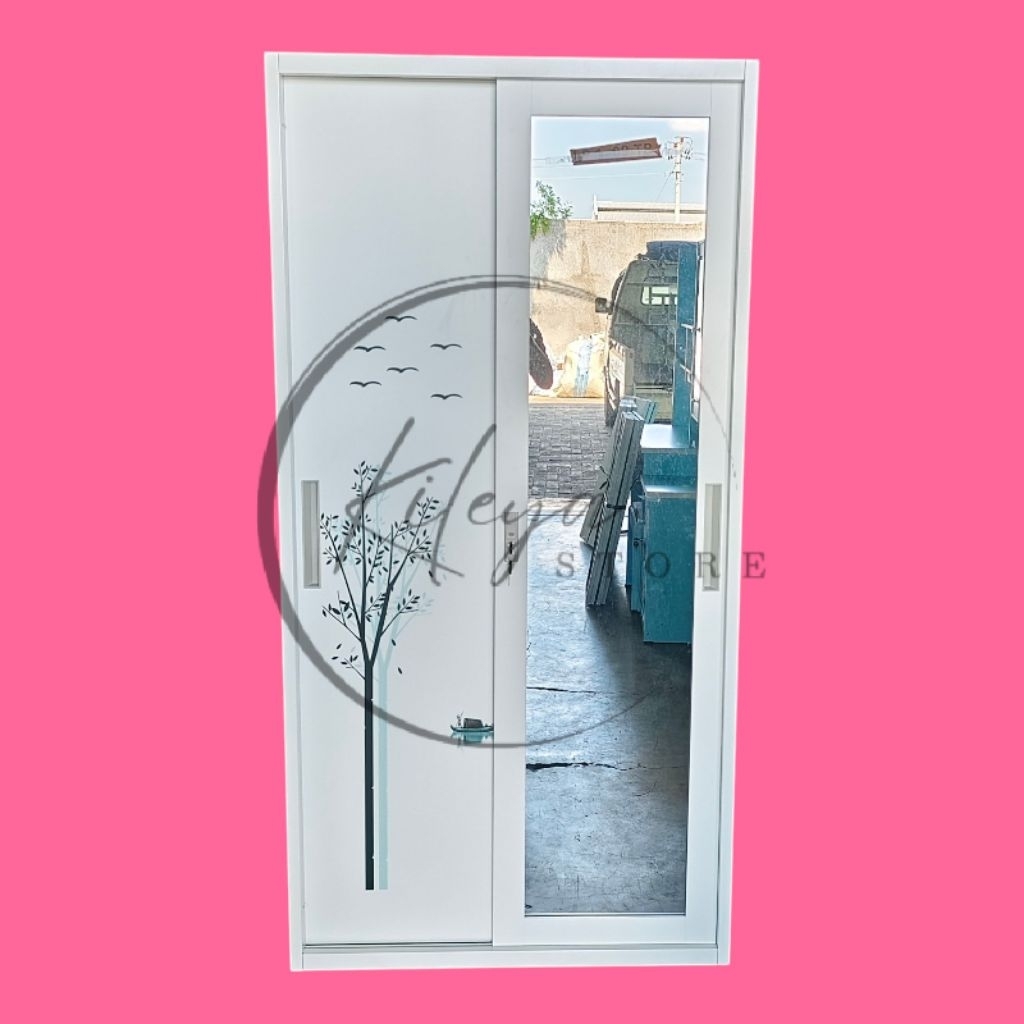 Lemari / Lemari besi / Lemari besi Sleding / Lemari pakaian / Lemari baju / Lemari Gantung full