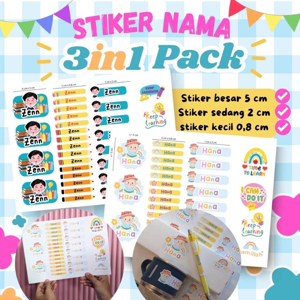 

Stiker Nama Anti Air (Ukuran Campur) PO 3 hari