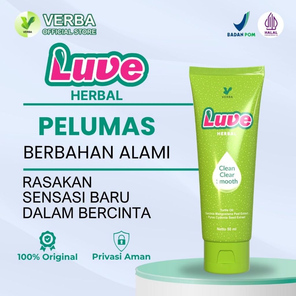 Verba LUVE Pelicin Pelumas Pria Wanita Licin Maksimal Original Aman BPOM