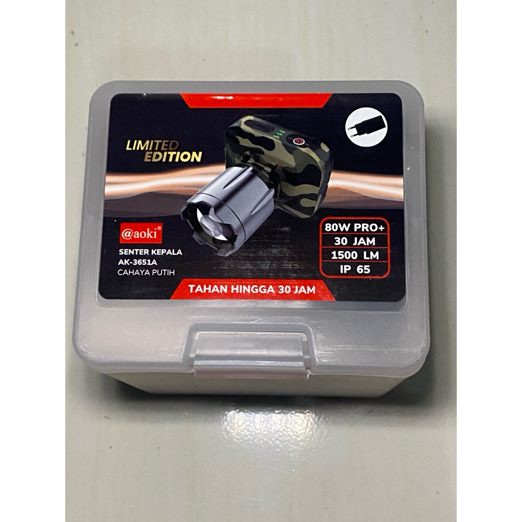 Senter Aoki 1200Lumen AK 3651A 80w Pro