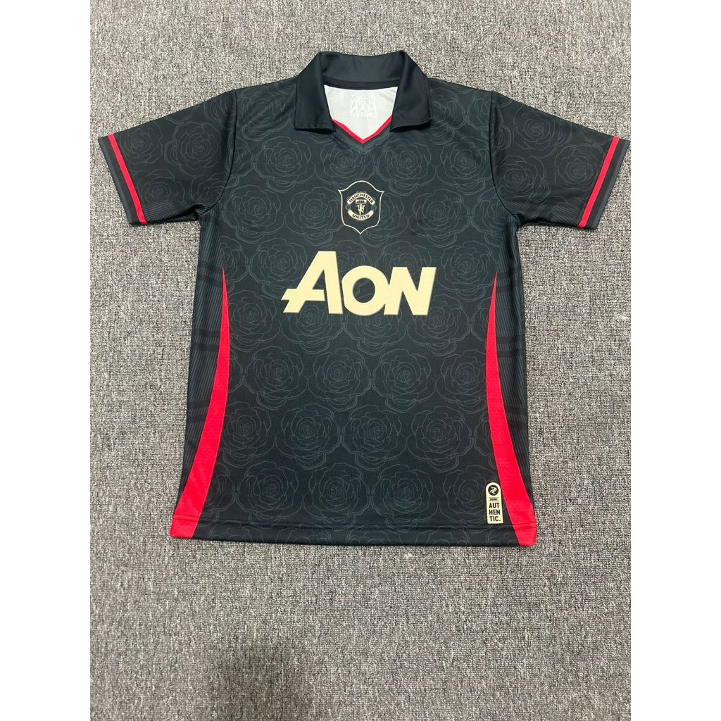 Jersey MU Hitam Bunga AON 4.0 by rsport indonesia full printing - Baju mu hitam motif bunga fantasy 