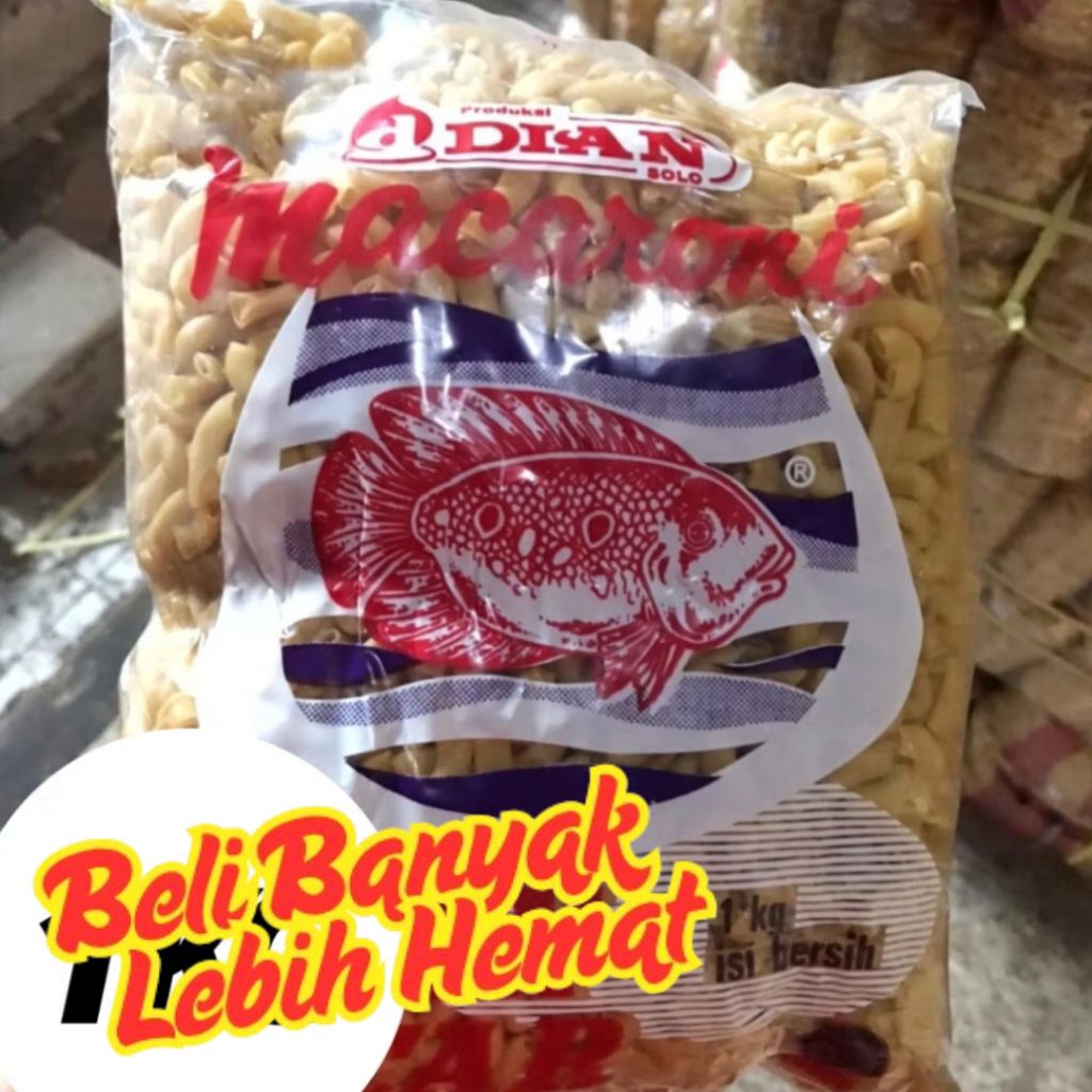 

MAKARONI BANTET MURAH / MAKRONI MURAH / MAKARONI MENTAH / MAKRONI BANTAT KUNING OSKAR DIAN 1 KG