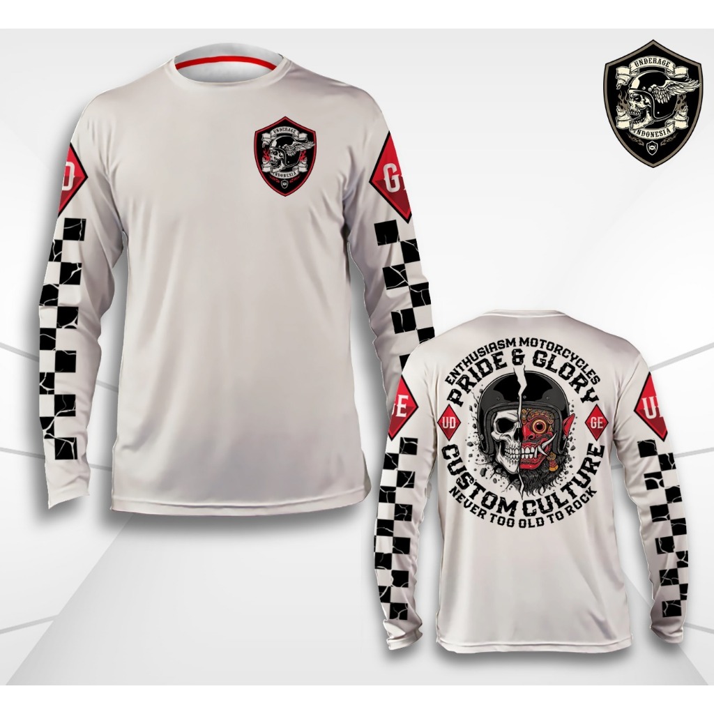 UNDERAGE Kaos Pria Distro Baju Atasan Lengan Panjang Original KM 243