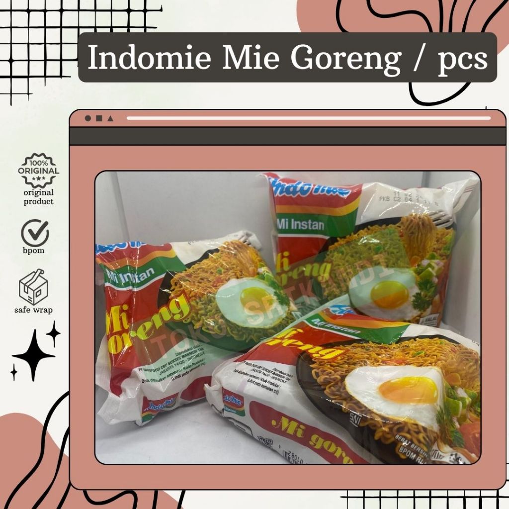 

Indomie Mie Goreng per pcs / per 3pcs