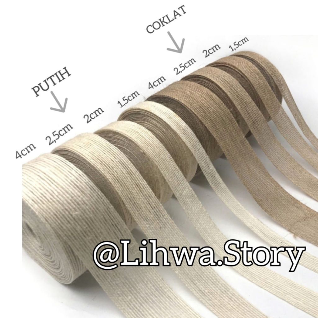 

1YARD - PITA GONI COKLAT PUTIH / BURLAP/ PITA KERAJINAN/PITA DEKOR /PITA HESSIAN