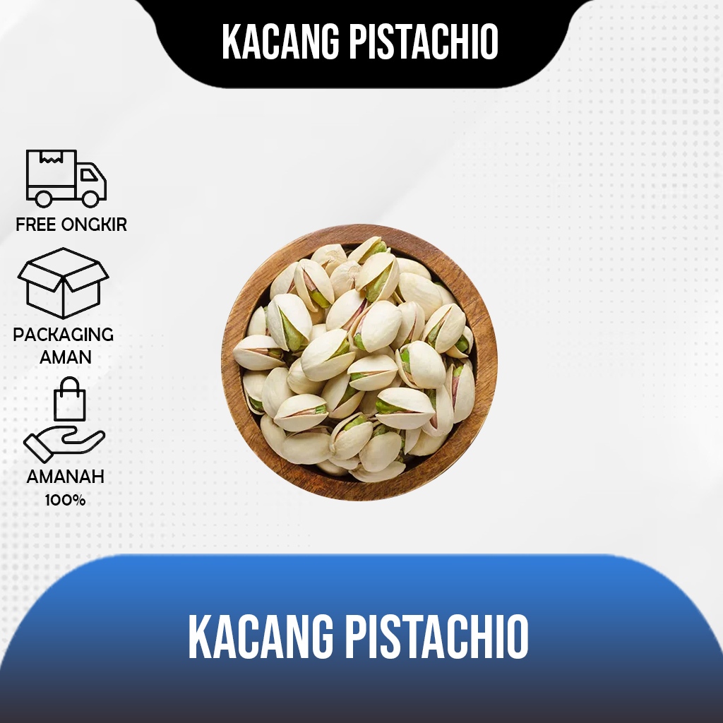 

Kacang Arab Pistacio Pistachio Panggang Roasted 250Gr/ Kacang Ketawa Fustuk Arab Oleh Haji Umroh